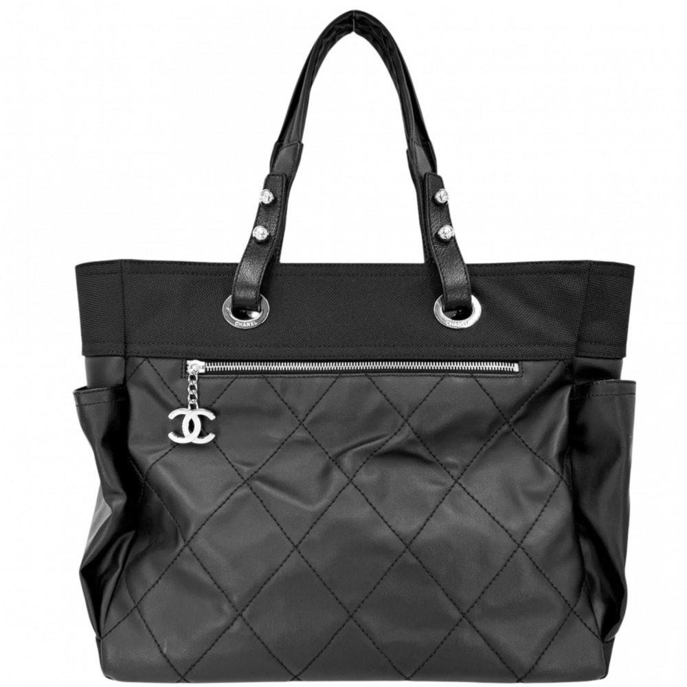 Chanel Paris Biarritz MM Tote Bag for Women, Coco Mark, CHANEL A34209, Coated...